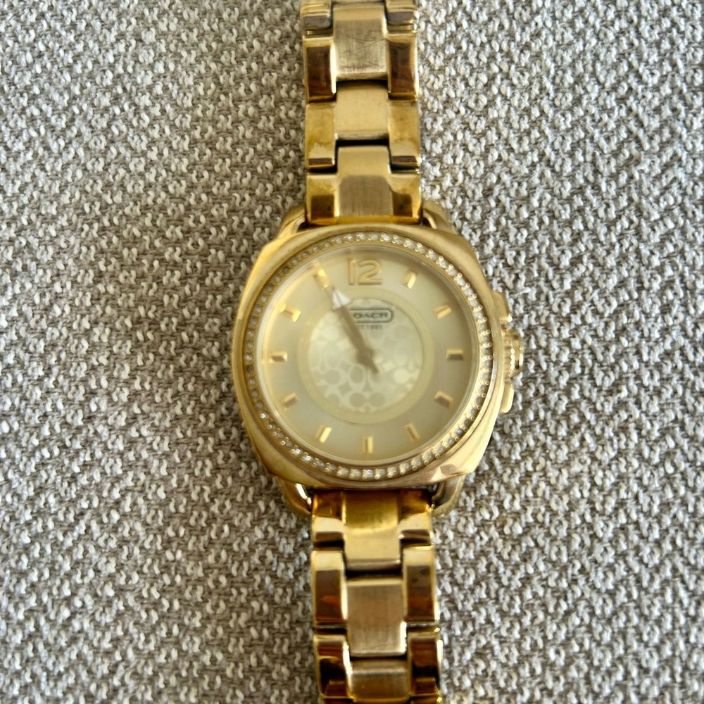 Coach Boyfriend Gold Tone Stainless Steel Women’s Watch 14503142